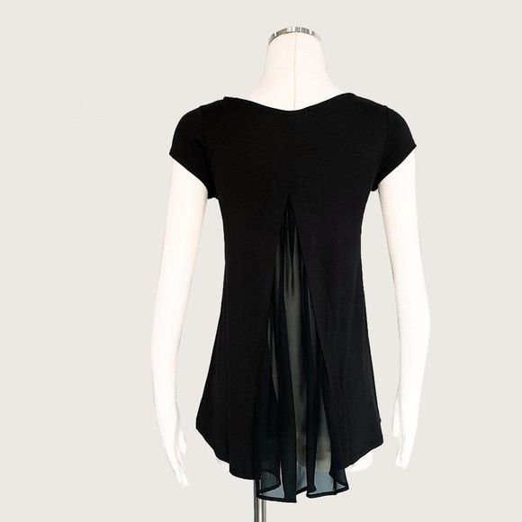 Kim & Cami Tops - Kim & Cami High-Low Sheer Panel Top NWOT